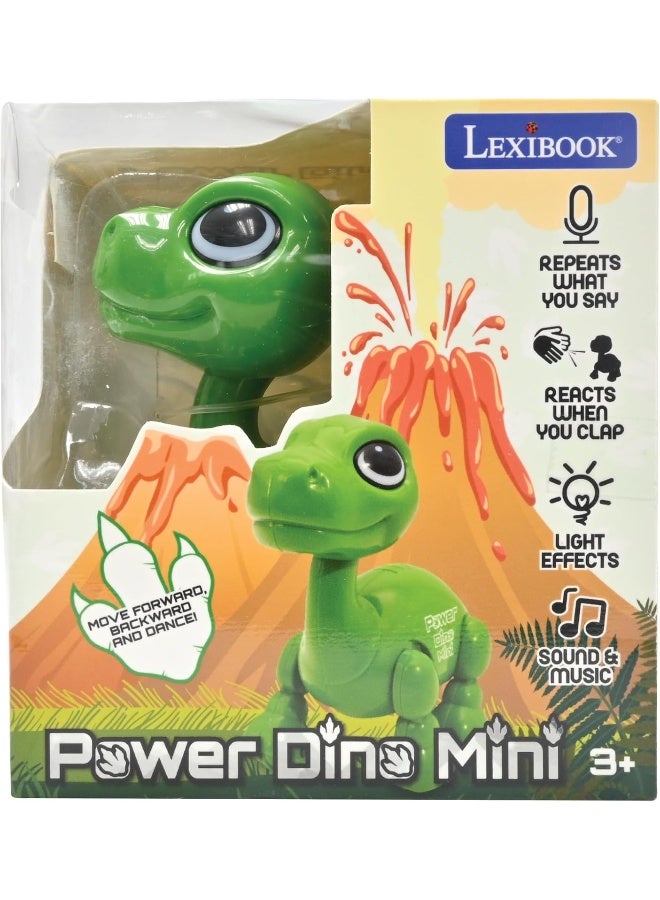 Lexibook Power Dino Mini ROB02DINO Interactive Dinosaur Robot Toy for Kids with Voice Repeat Function, Sound Reaction, Music & Light Effects, Walking Robotic Dino, Educational STEM Toy for Boys and Girls, Smart Talking Dinosaur Companion - Image 5