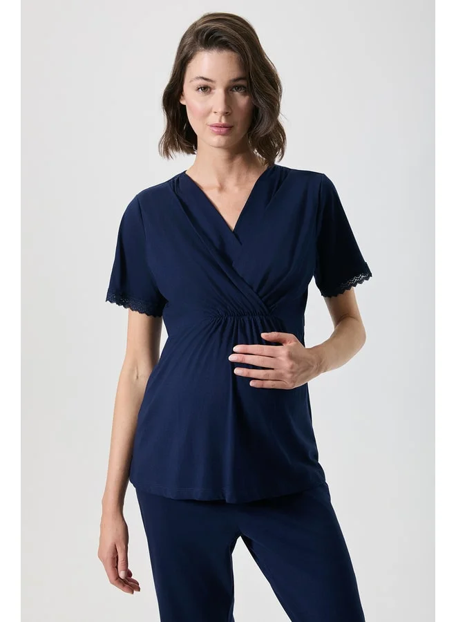 Penye Mood 100% cotton maternity pajama set.