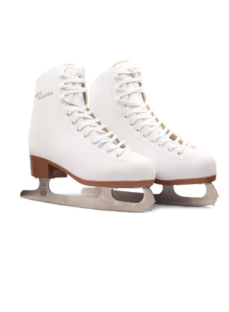 SNOWFLAKE Snow Flakes Ice Skates for Girls & Women – White Figure Skating Boots with Stainless Steel Blade and Padded Ankle Support - Image 3