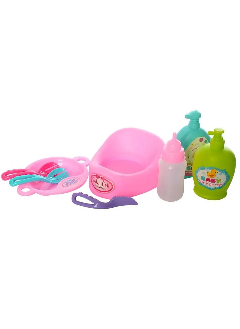Toy Box - Bedtime  Baby Doll Children's Play Set Includes Baby Doll with 10 Sounds Cot & Feeding Accessories - Image 1