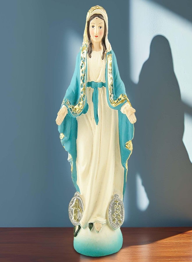 PlentifulHome Our Lady of The Immaculate Conception Resin Statue - 4.84" Virgin Mary Figurine, Catholic Decorative Sculpture, Hand-Painted, Ideal for Altars and Religious Gifts - Image 1