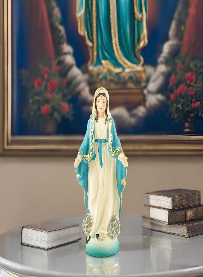 PlentifulHome Our Lady of The Immaculate Conception Resin Statue - 4.84" Virgin Mary Figurine, Catholic Decorative Sculpture, Hand-Painted, Ideal for Altars and Religious Gifts - Image 3