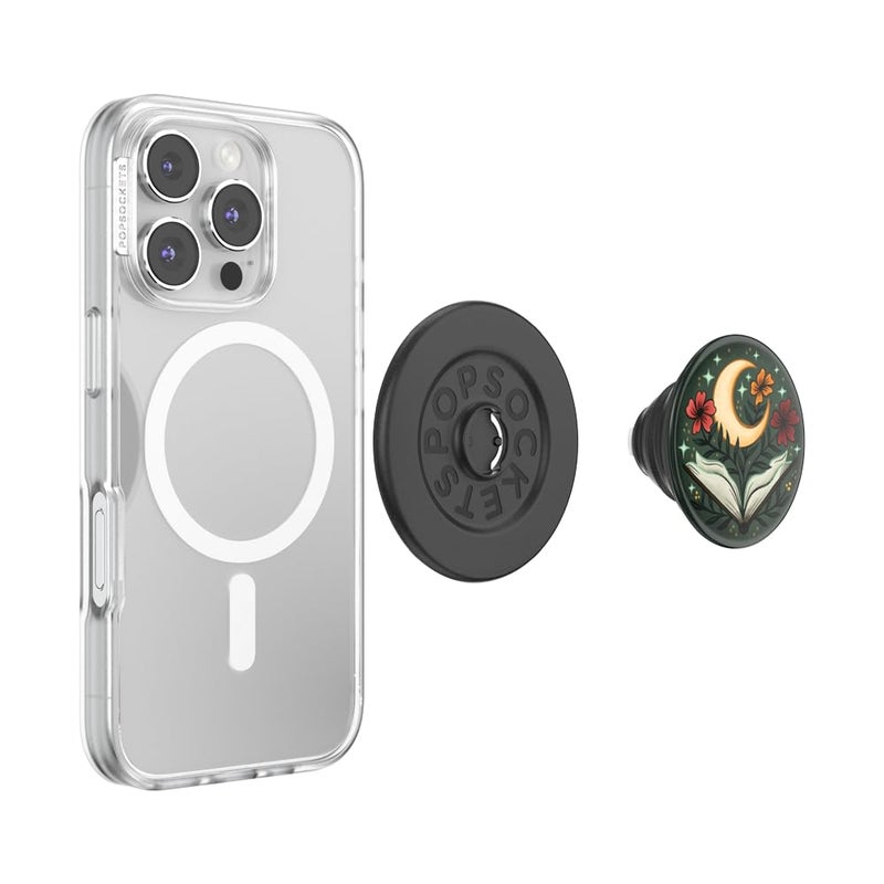 PopSockets Phone Grip for MagSafe with Kickstand, Magnetic Stand, Swappable Top, Secure Hold for iPhone MagSafe Cases, Phone & Tablet Grip, Halloween PopSocket - One More Chapter - Image 4