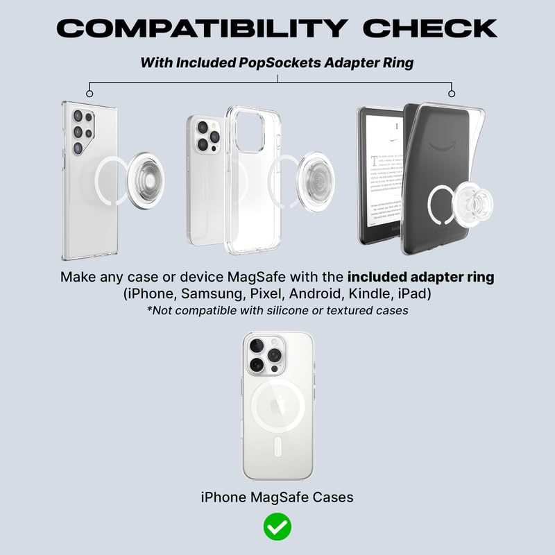 PopSockets Phone Grip for MagSafe with Kickstand, Magnetic Stand, Swappable Top, Secure Hold for iPhone MagSafe Cases, Phone & Tablet Grip, Halloween PopSocket - One More Chapter - Image 5