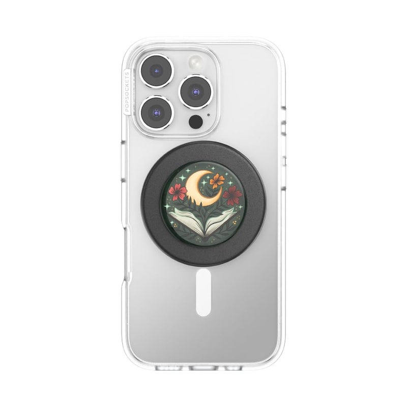 PopSockets Phone Grip for MagSafe with Kickstand, Magnetic Stand, Swappable Top, Secure Hold for iPhone MagSafe Cases, Phone & Tablet Grip, Halloween PopSocket - One More Chapter - Image 3