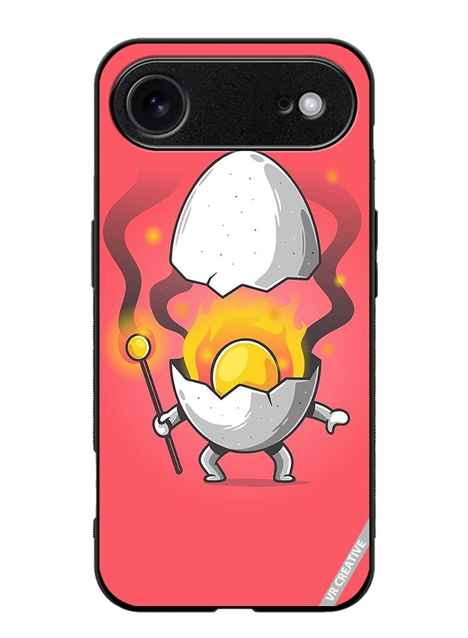 Protective Case Cover For Apple iPhone 17 Air Cute Fire Egg Design Multicolour