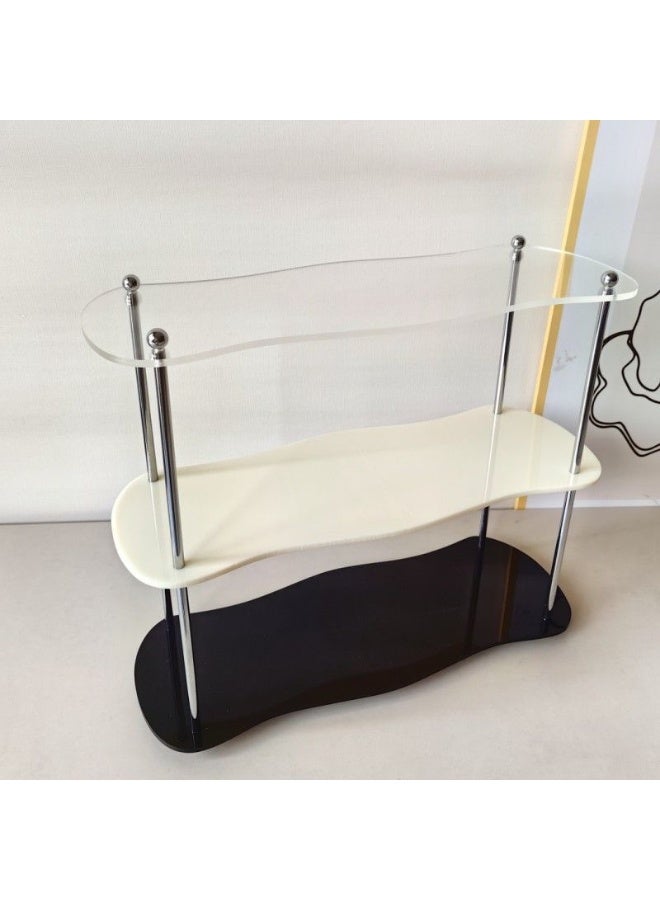 HOMESTAR 3-Tier Metal Cosmetic Organizer with Cup Holder - Acrylic Display Shelf for Perfumes, Countertop Storage for Bathroom & Living Room - Image 3