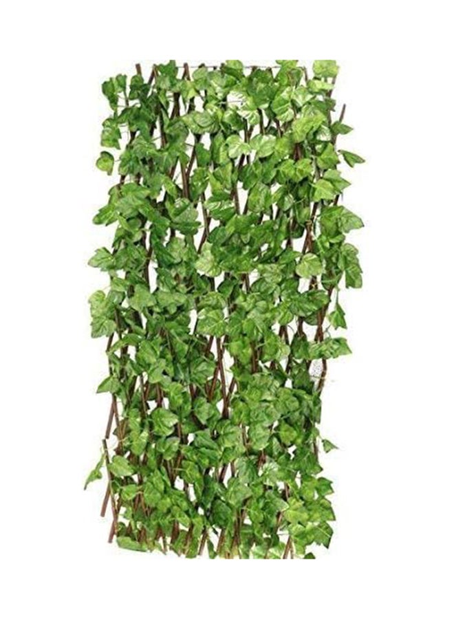 HOME TASTE Hometaste Bamboo Garden Fence Expandable Wooden Artificial Leaf Fence Wall Decoration Fence Bamboo Wicker For Home Garden Wall Decoration Artificial Green Ivy Leaves (8 Piece) 