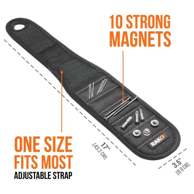 RAK Magnetic Wristband, Thumb Loop for Holding Screws, Nails, Drill Bits for Men - Made from Premium Ballistic Nylon, Lightweight Powerful Magnets for Dad, Husband, Grandpa, Handyman - Image 5