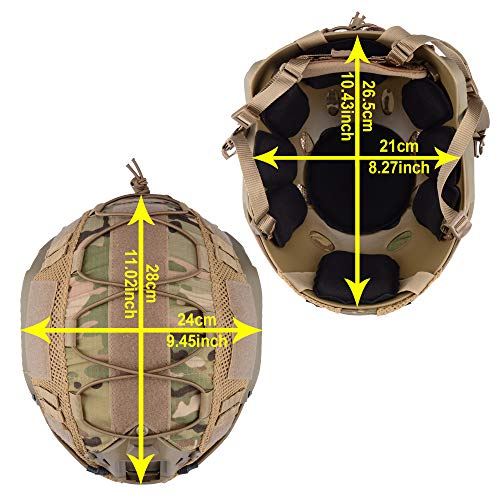 ActionUnion Tactical Airsoft Paintball Fast Helmet with Cover PJ Type Adjustable Protective NVG Mount for Sports Hunting Shooting - Image 5