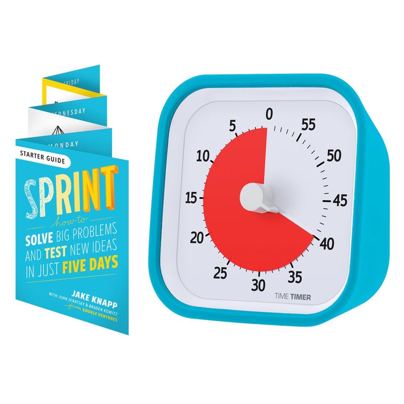 Time Timer Time Timer MOD Sprint Edition — 60 Minute Visual Timer — For Kids Classroom Learning, Homeschool Tool, Teachers Desk Clock and Office Meetings (Sky Blue)  - Image 1