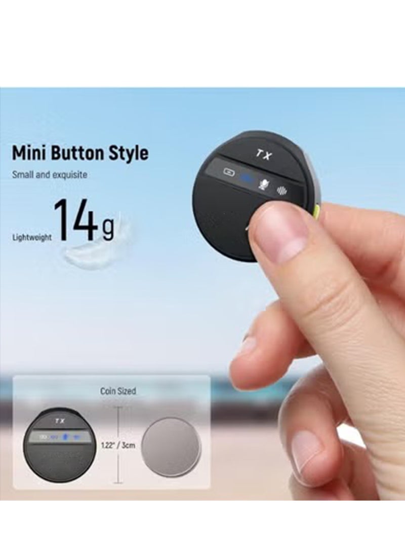 PD Magnetic Dual Wireless Microphone Set, 2.4G Clip-On Lavalier Mics with Receiver, Compatible with Type-C Android & iPhone Lightning Devices, Portable Charging Case, Black - Image 3