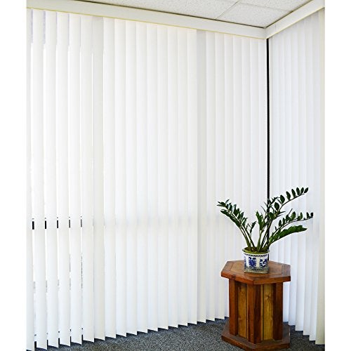 DALIX PVC Veritcal Blind Replacement Slats Curved Smooth White (82.5 Length) (5, White) - Image 5