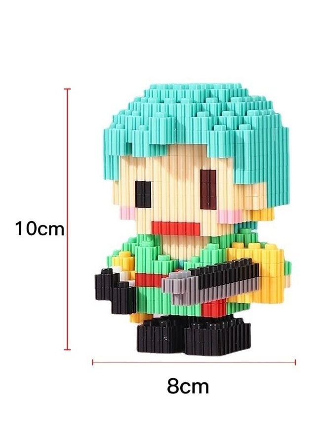 Generic - One Piece Zoro & Usopp Building Bricks Set, DIY Block Building Set, Classic Mini Building Bricks, Assembling Building Blocks Suitable for Boys and Girls Aged 14 and Up（2 Sets, 1260 Pcs in Total) - Image 1