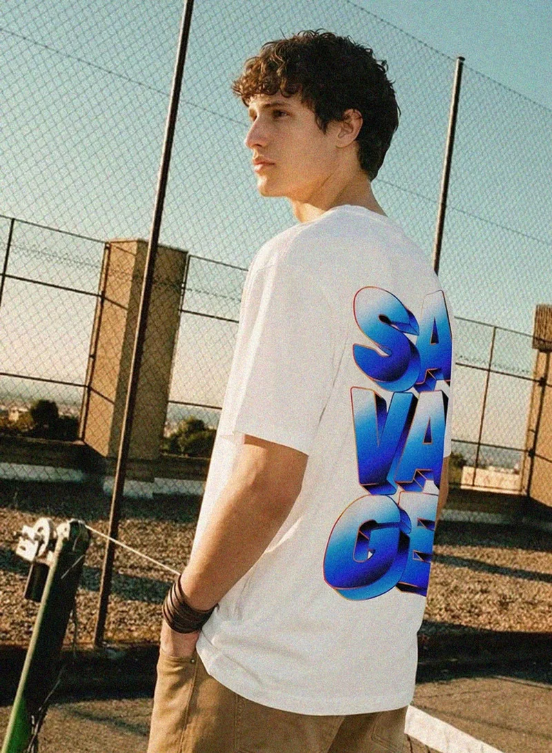 دينيس لينغو Black 100% Cotton Printed Regular Fit T-Shirt For Men