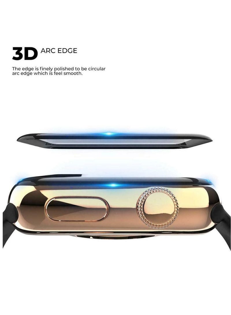 DIGI CORE iWatch Tempered Glass Screen Protector Compatible with Apple Watch Series 45mm, Ultra-Thin Scratch Resistant Cover For iWatch, Transparent Apple Watch Tempered Glass 3D Screen Protector Waterproof - Image 4