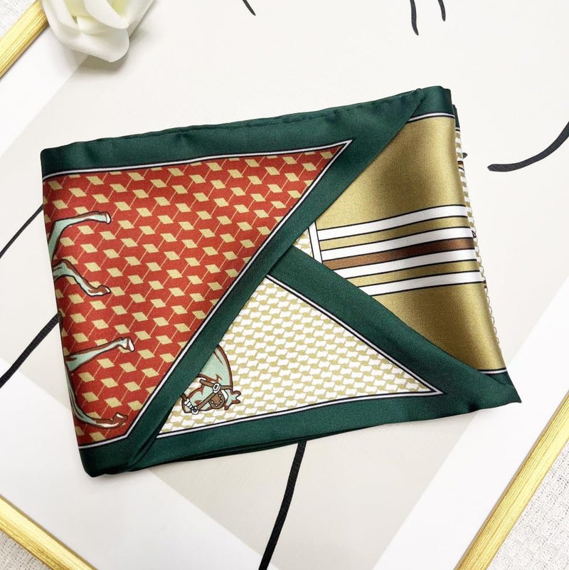 Julunar Hair Scarf for Women Silky Long Neck Head Scarves Purse Bag Scarfs for Handbag Satin Headscarf - Image 2