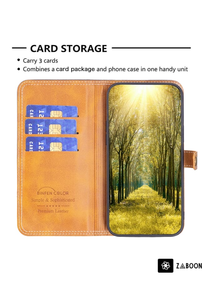 Zaboon Protective Case For Xiaomi Redmi Note 9 Pro Max Color Matching Double Sewing Thread Leather - Image 3