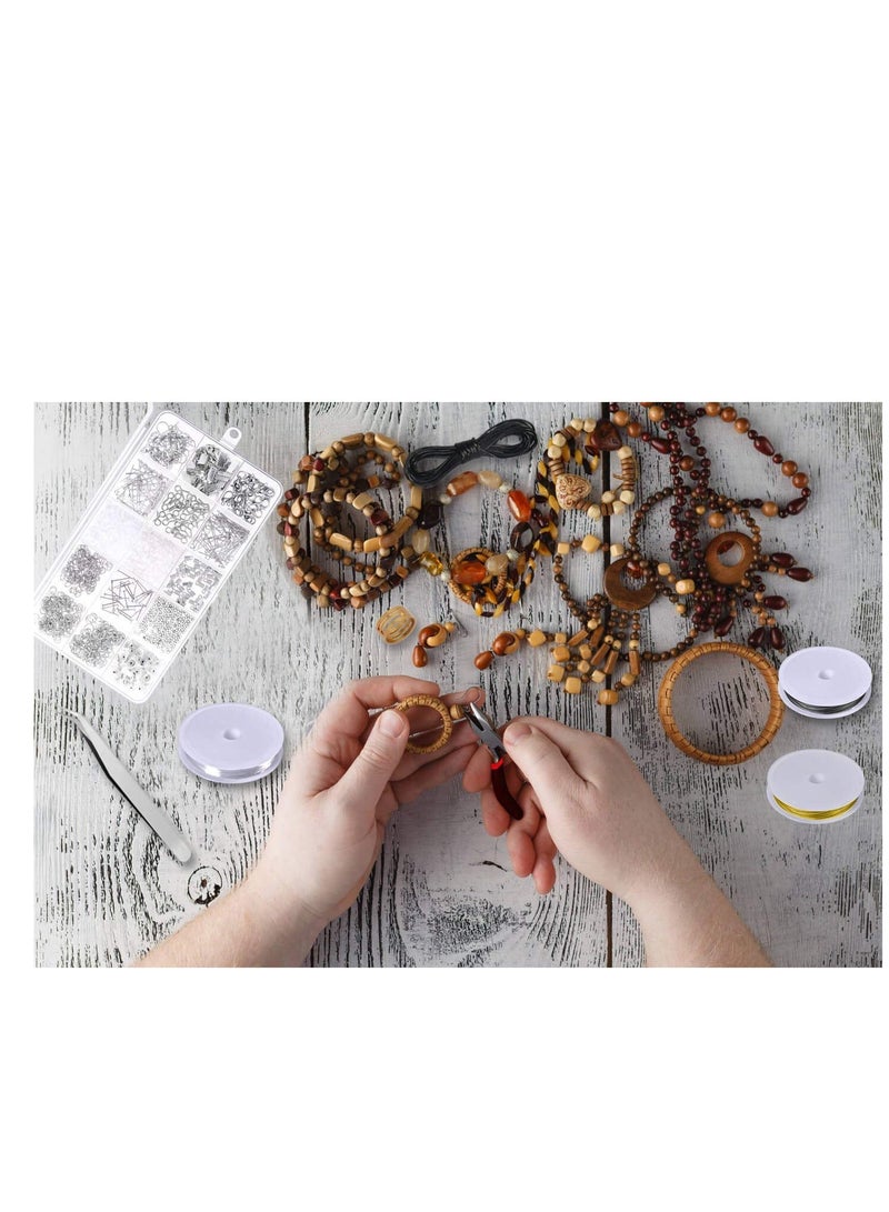 عدة مستلزمات صنع المجوهرات - أدوات إصلاح المجوهرات مع ملحقات كماشة المجوهرات وقطعالت bead والأسلاك للمبتدئين - Image 5