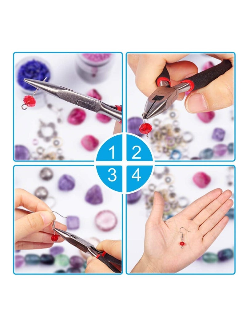 عدة مستلزمات صنع المجوهرات - أدوات إصلاح المجوهرات مع ملحقات كماشة المجوهرات وقطعالت bead والأسلاك للمبتدئين - Image 3