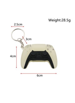 Fashion Ps5 Simulation Drop Glue Console Game Handle KeyChain Boys Pendant llaveros Simple Tide Play Hanging Ornaments Gifts-Color:03-Ships From:CHINA