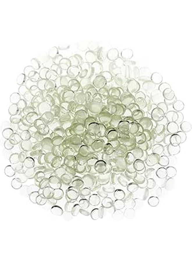 500 قطعة من حصى الزجاج المسطح الشفاف لملء المزهريات وأحواض السمك وأعمال DIY الحرفية - Image 1
