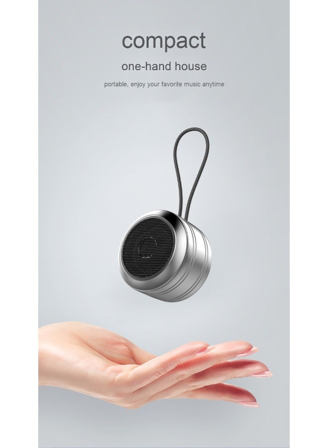 NIBEMINENT Bluetooth Small Speaker Desktop Portable String Speaker Heavy Bass Small Steel Noise Reduction Bluetooth Speaker  - Image 2