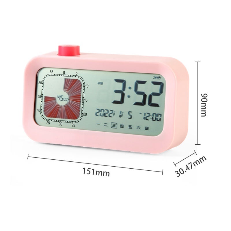 Visual Timer: Blue 4-In-One Dual Display With Clear LCD Screen - Silent Operation Long Standby Visual Timer For Kids For Home Study Daily Scheduling - Image 4