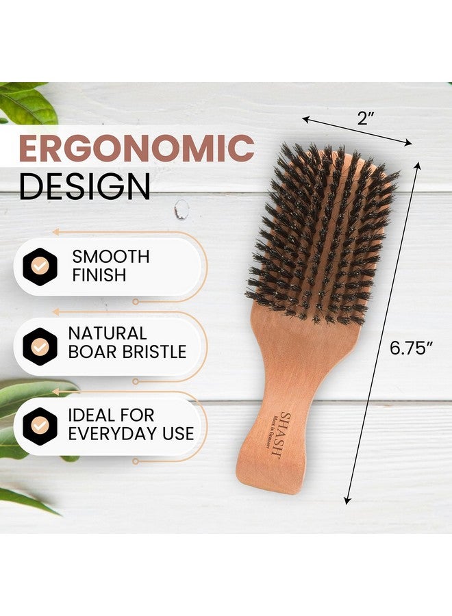 SHASH Since 1869: Handmade In Germany - The Go-To 100% Boar Bristle Hair Brush For Thin To Normal Hair | Naturally Conditions, Improves Texture, Exfoliates, And Stimulates The Scalp - Image 4