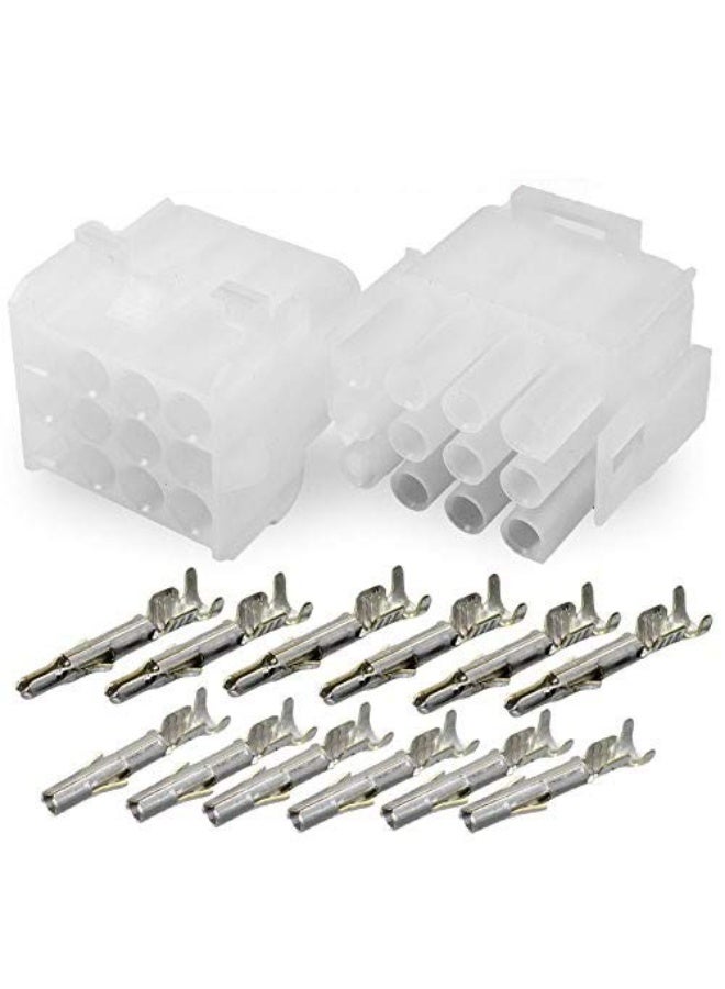 Molex - 20A Connector w/14-20 AWG, Wire Connector - 2.13mm D, Latch Lock, MLX (12 Pin)