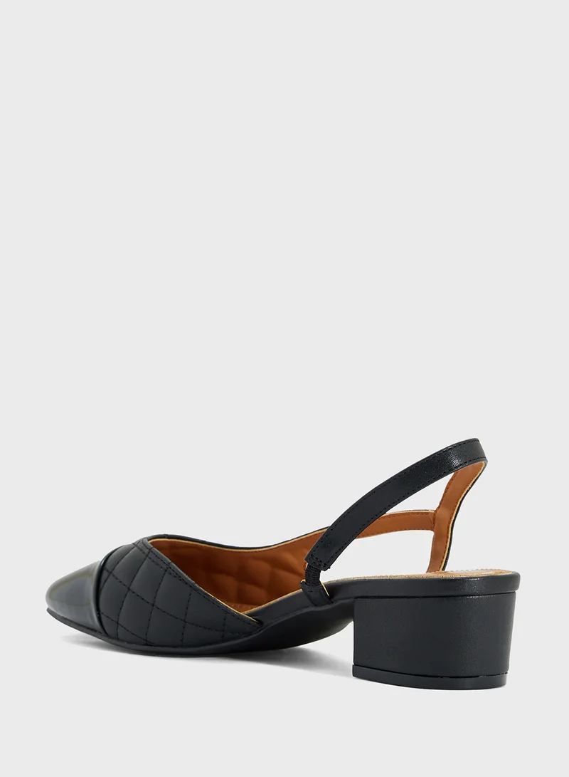 ELLA Block Heeled Slingback  Pump
