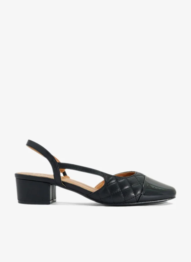 ايلا حذاء بكعب عريض بحزام خلفي