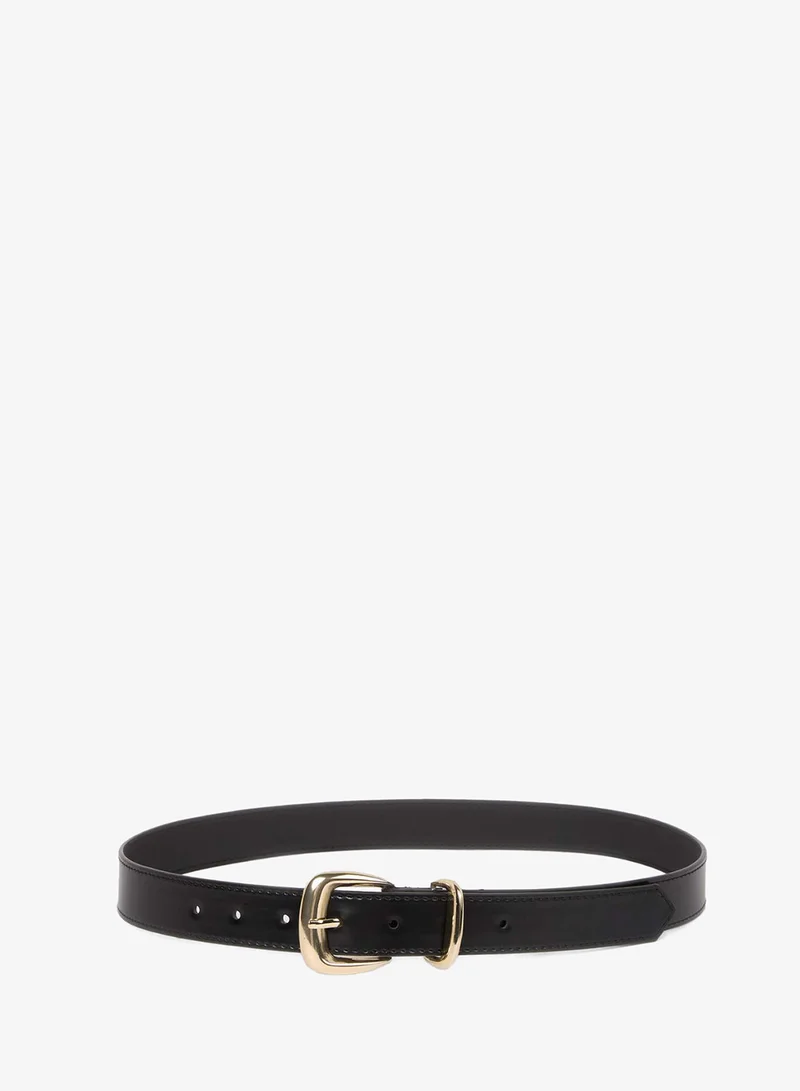 Woman Rectangle Clasp Faux Leather