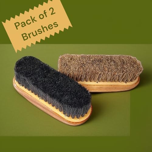 RIANZ® Premium Shoe Polish Brushes for Leather Shoes – Shoe Cleaning, Polishing, and Shining Brush Set – Ideal for Black & Brown Leather Boots, Formal Shoes & Daily Footwear (Pack of 2) - Image 4