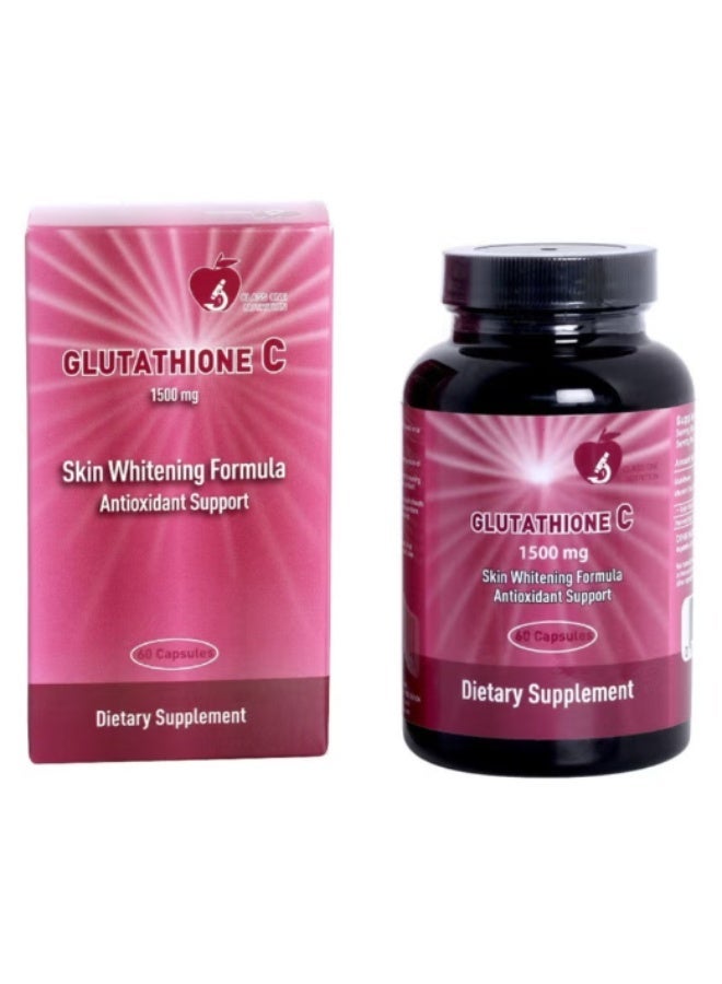 NutraVit Glutathione C 1500 Mg Skin Whitening Formula Antioxidant Support Capsules 60 - Image 1