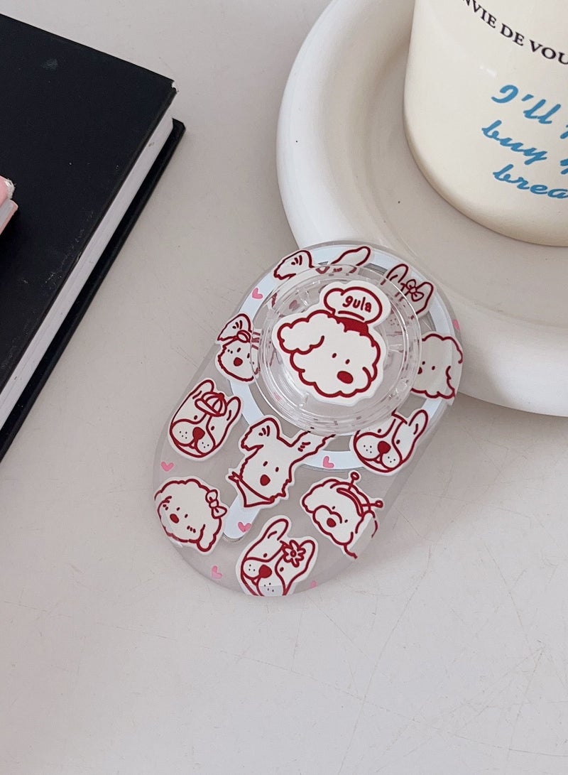 Casetify Gula Dog Phone Grip Stand Compatible with MagSafe, MagSafe Phone Grip Holder, Wireless Charging Compatible White - Image 2