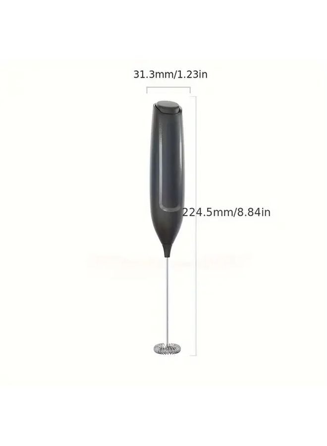 Electric Milk Frother Black Stand Battery Powered Mini Coffee Tea Maker - Image 4