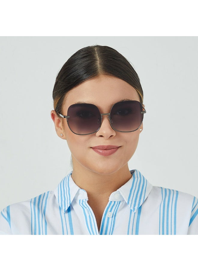 بلاك أوت نظارة شمسية نسائية رمادية من جيو - Image 5