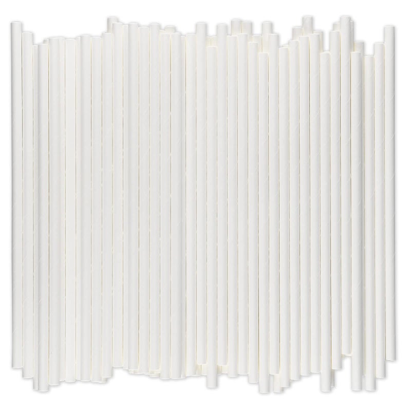 chunspak White Paper Drinking Straws Bulk  1000 Counts  7.75"" Long  0.24"" Diameter - Restaurants and Bars Pack - Image 1