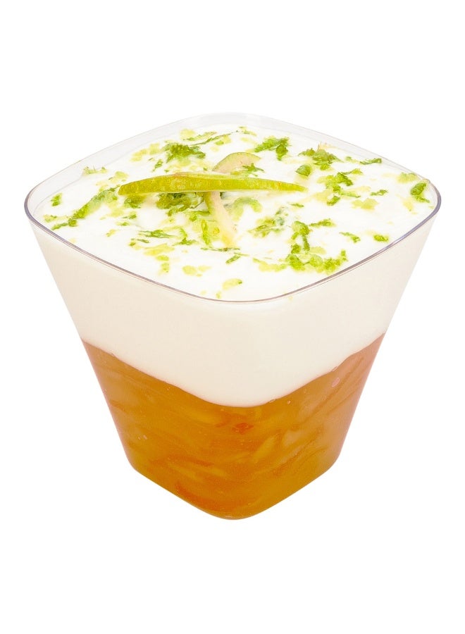 Restaurantware أكواب تذوق سعة 4 أونصات، 100 كوب بلاستيكي مربع للمقبلات - قابلة لإعادة التدوير، مقاومة للكسر، أكواب بلاستيكية فردية واضحة لتقديم الحلويات، للحفلات أو الزفاف - Image 2