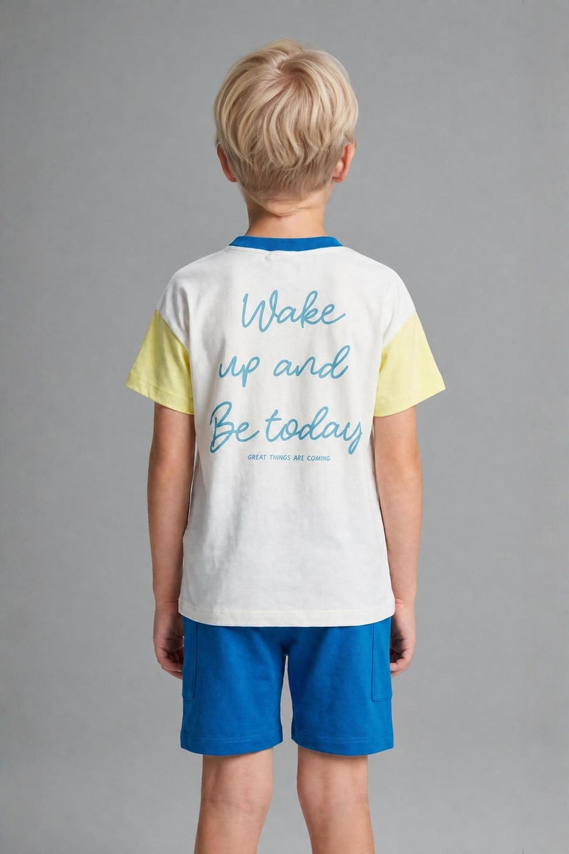 DeFacto Beige BabyBoy 2 piece Regular Fit Slogan Set Casual - Image 2