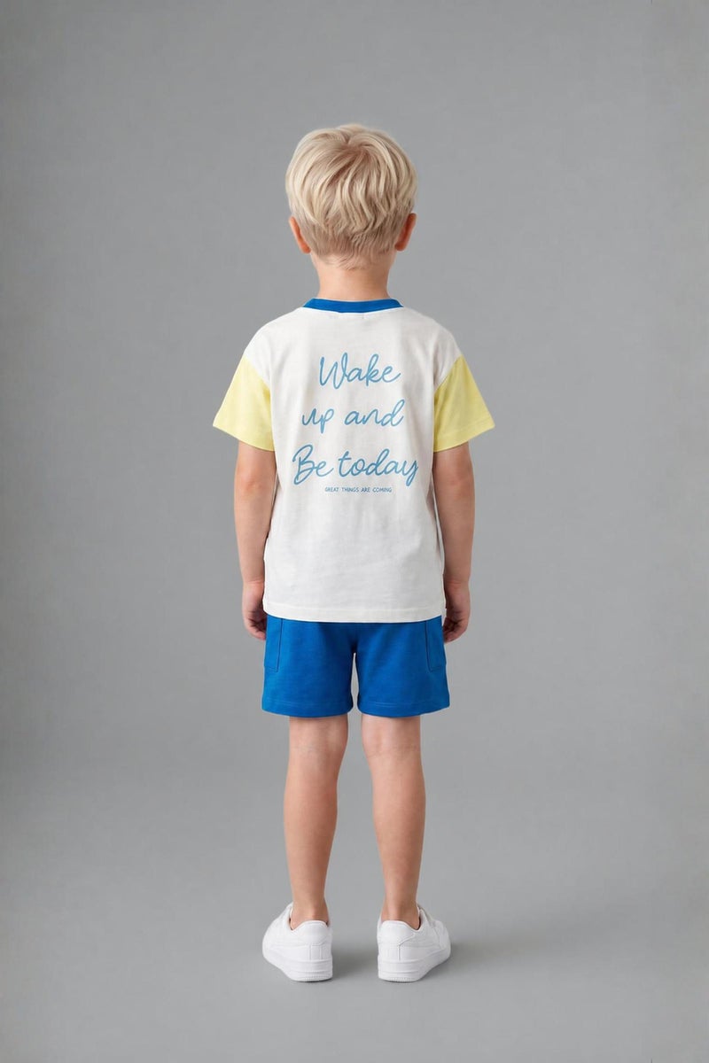 DeFacto Beige BabyBoy 2 piece Regular Fit Slogan Set Casual - Image 3