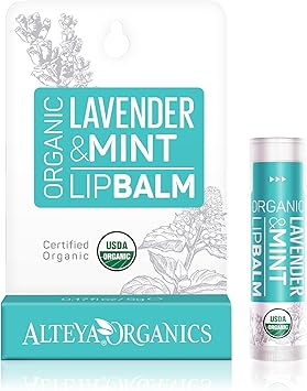 Alteya Organic Lip Balm Lavender Mint 45g USDA Certified Organic Pure Natural Lip Care Based on a Carefully Selected Bouquet of Hydrating and Nourishing Botanical Oils and Butters - Image 1
