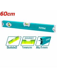 TOTAL TOTAL Aluminum Body 60cm Spirit Level Water Level Tool Water Scale Carpentry Water Level Tube TMT26036  - Image 1