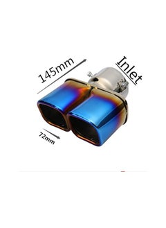 WINCA 63 mm Double Pipe Exhaust Trim Stainless Steel Car Exhaust Tailpipe Curved Silencer Tailpipes Universal Silencer Exhaust Tailpipe Exhaust Muffler  - Image 5