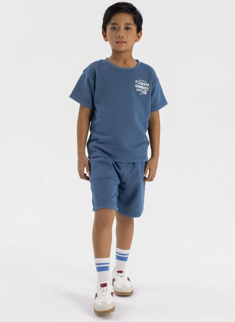 مينوتي Kids Boys  Short Sleeve T-Shirt And Shorts Set