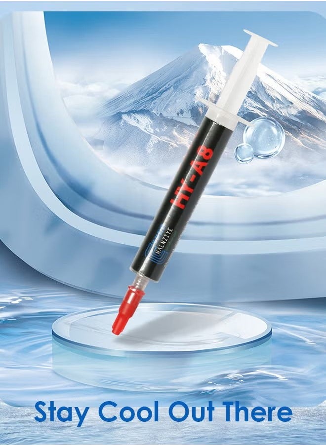 Halnziye PC PS4 Xbox Thermal Conductive Silicone Grease Computer CPU Graphics Card High Thermal Conductivity Heat Dissipation Silicone Grease  - Image 3