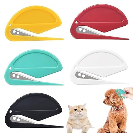 ARYAVART 5Pcs Knotting Comb for Cats, Pet Knotting Comb De knotting comb for Dog Pet Hair Removal Tool Cat Dog Grooming Supplies Matted Fur Remover(MULTI COLOR) - Image 1