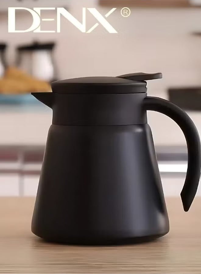 Denx Stainless Steel Double Wall Vacuum Flask Insulated 680ml Coffee Pot Thermos Milk Tea Water Jug Kettle - Image 4