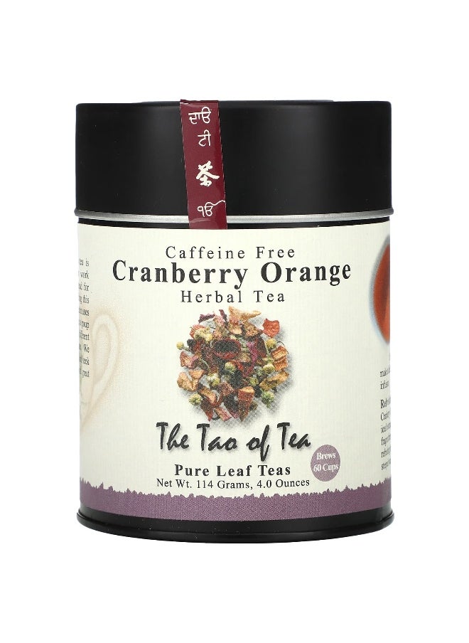 The Tao of Tea The Tao of Tea, Cranberry Orange Herbal Tea, Caffeine Free, 4 oz (114 g)  - Image 1